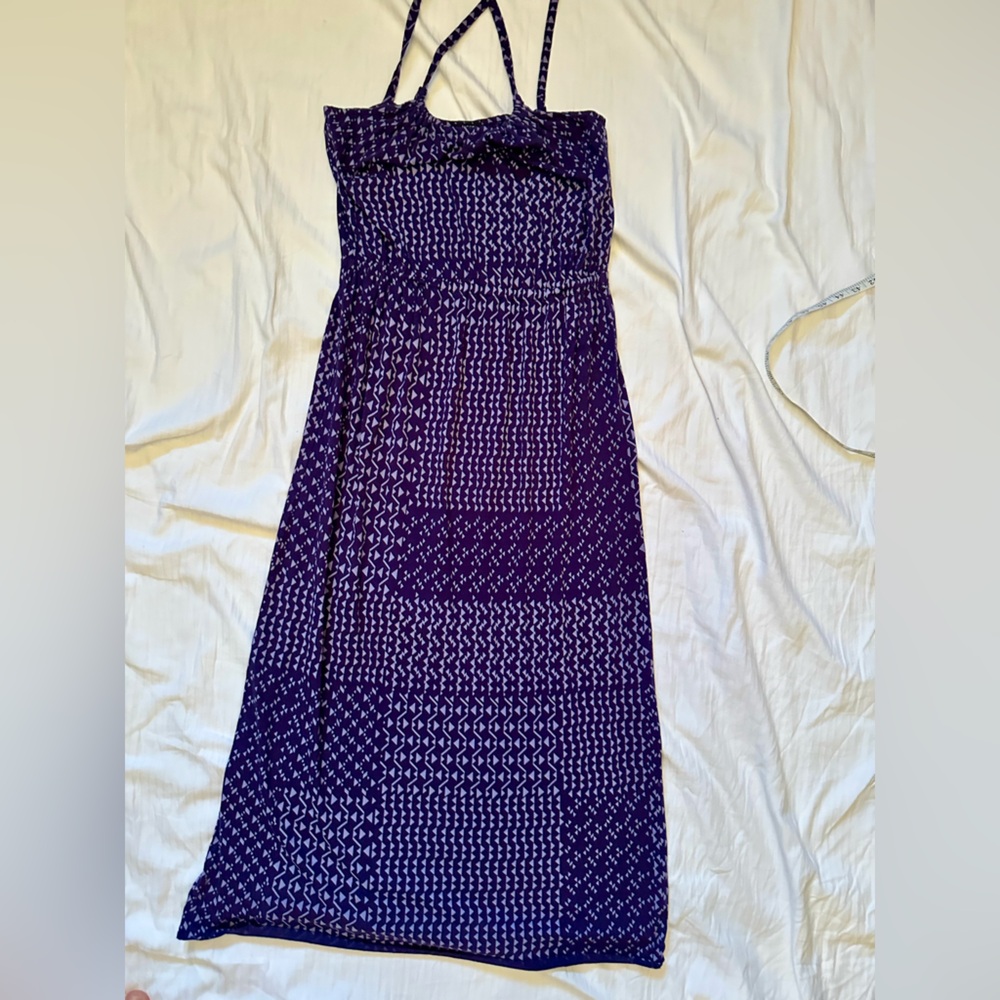 Elegant Purple Patterned Dress